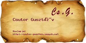 Csutor Gusztáv névjegykártya